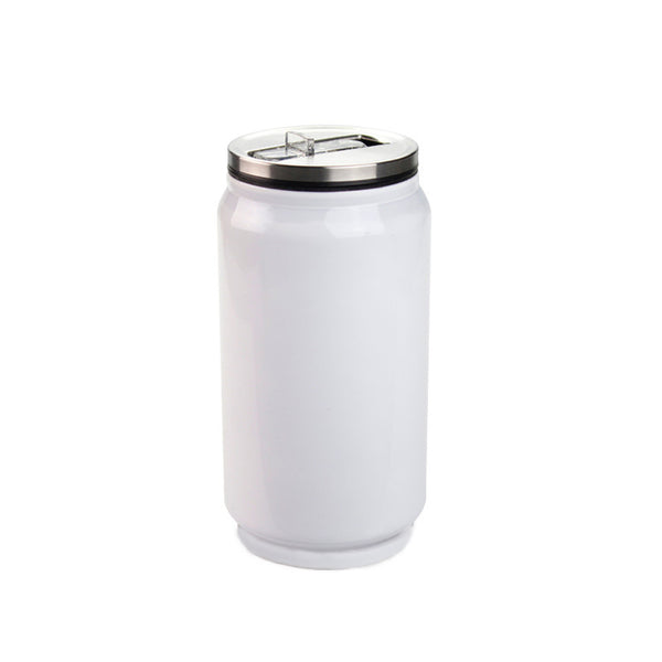 SUBLIMATION WHITE BLANK STAINLESS STEEL INSULATED SODA CAN TUMBLER 12oz