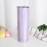 20oz Stainless Steel Straight Sublimation Tumbler Color with Straw & Lid
