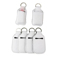 Pack of 10 - Neoprene Rectangular Hand Sanitizer Holder Keychain for Sublimation