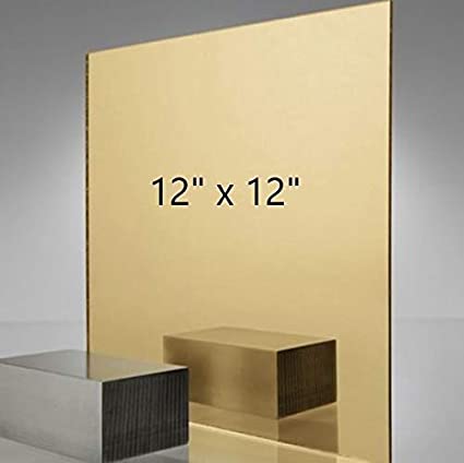 Gold Mirror Acrylic Plexiglass Sheets 1/8” Thick (3mm)