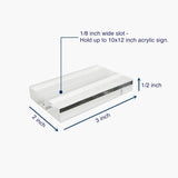 Acrylic Clear 3" Sign Holder Stand Pack of 10