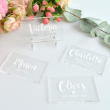 Acrylic Clear 3.5"x2" Blank Place Card  Pack of 20
