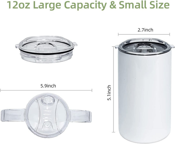 JIAOAO 2 Pcs Sublimation Sippy Cups Stainless Steel Straight