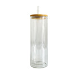 25oz Clear DOUBLE WALL Glass Sublimation  Tumbler
