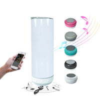 20oz Sublimation Bluetooth Speaker Tumbler Stainless Steel Wireless Straight Tumblers Double Wall Vacuum Insulated