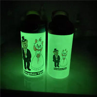 12 OZ KIDS GLOW IN THE DARK SUBLIMATION SIPPY STRAIGHT TUMBLERS WITH HANDLE