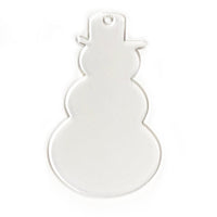 Acrylic Clear Snowman Ornament 3" Pack of 10