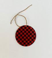 Acrylic Round Plaid 2.5" Pack of 10