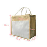 Dhyana Collection Sublimation Pocket Jute Tote Shopping Bag Large