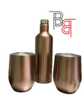 Bottle Tumbler 3 Pce Set Rose Gold (Not for Sublimation)