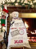 Santa Sack Canvas Cotton Drawstring Bag Large SS03
