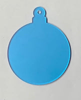 Acrylic Round Clear Ornament 3" Pack of 10