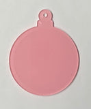 Acrylic Round Clear Ornament 3" Pack of 10