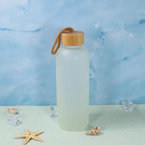 Colored Glass Sublimation Frosted Water Bottles