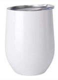 12oz Stainless Steel Stemless Wine Cup with Lid