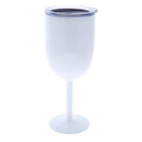 Stainless Steel  Stemmed Wine Glass Sublimation Blank