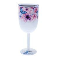 Stainless Steel  Stemmed Wine Glass Sublimation Blank